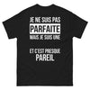T-shirt Bretonne noir face - Je ne suis pas parfaite, Bretonne