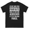 T-shirt Aebischer noir - je ne suis pas parfaite