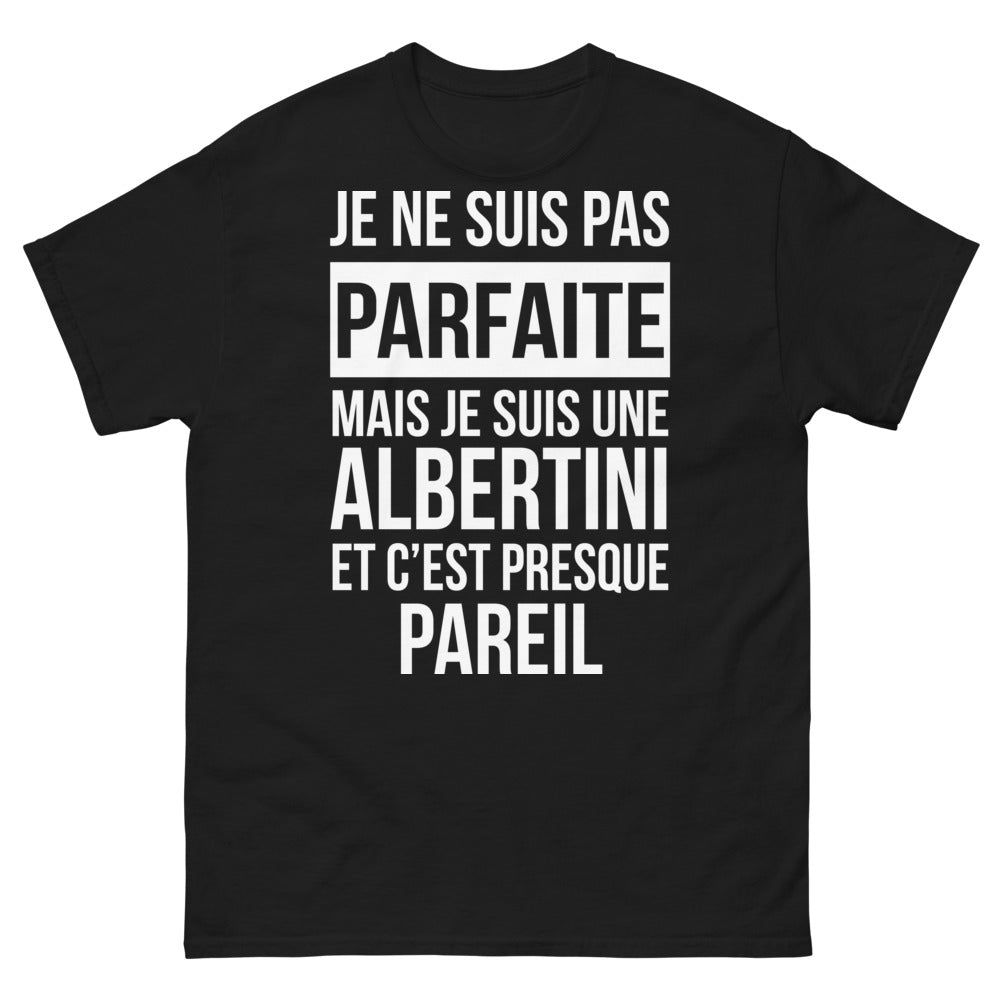 T-shirt Albertini noir - clin d'œil italien et fierté