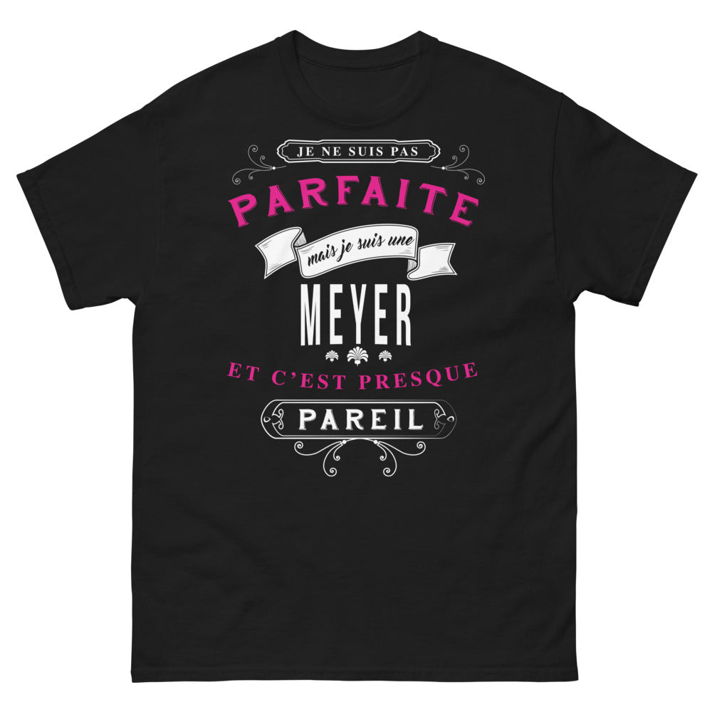 T-shirt Alsace noir - Je ne suis pas parfaite, Meyer