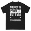 T-shirt Angleterre noir - Nobody Is Perfect - I'm English