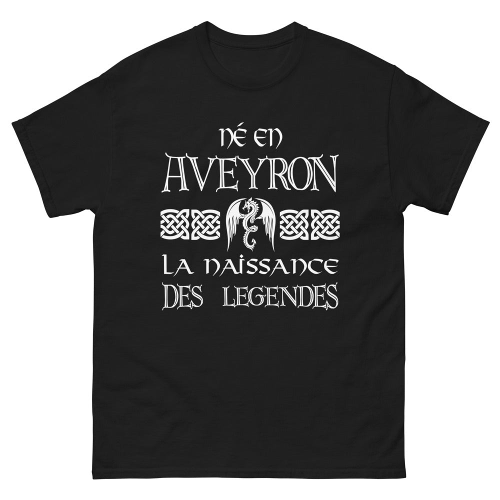 T-shirt Aveyron noir - Né en Aveyron