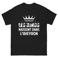 Thumbnail for T-shirt Aveyron noir - Kings naissent dans l'Aveyron