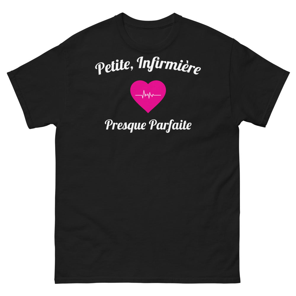 T-shirt Petite infirmière noir - Petite infirmière (Presque parfaite)