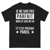 T-shirt Bretagne noir - Je ne suis pas parfait mais je suis né en Bretagne