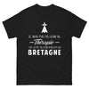 T-shirt Bretagne noir - Je n'ai pas besoin de thérapie