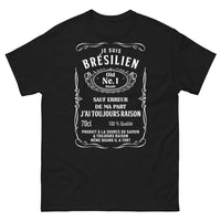Thumbnail for T-shirt Brésilien noir - Je suis brésilien, Old No.1