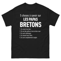 Thumbnail for T-shirt Bretagne noir - 5 choses à savoir sur les papas bretons