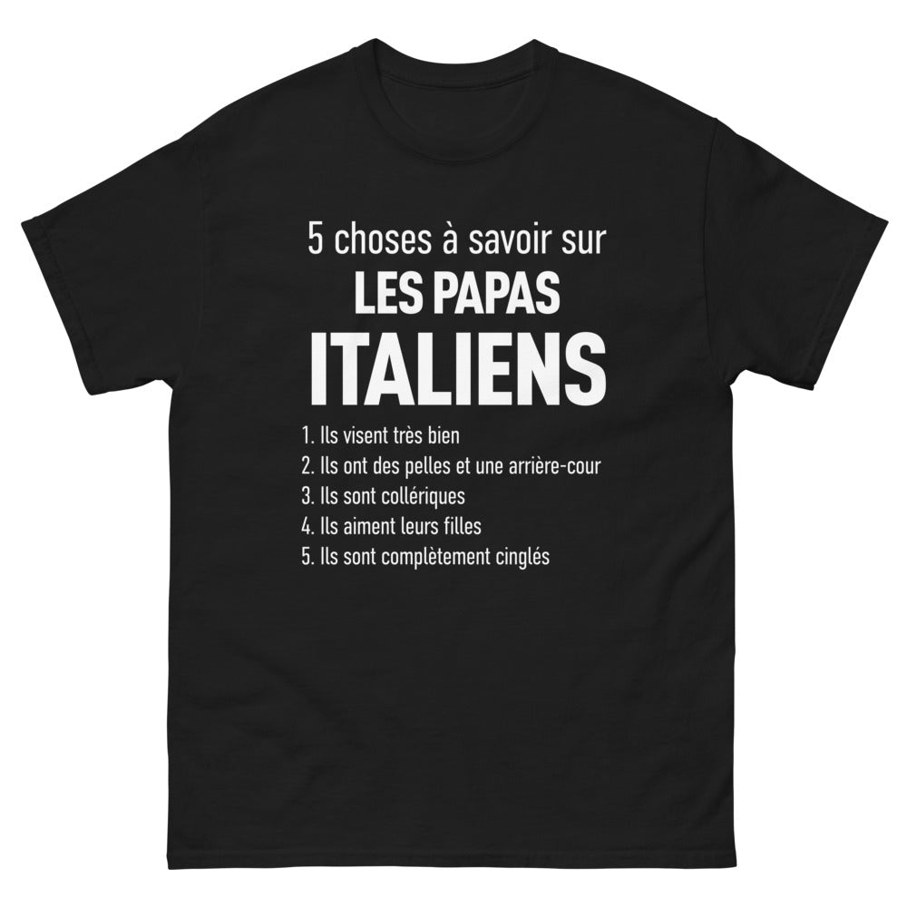 T-shirt Papa Italien noir - 5 choses à savoir