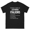 T-shirt papas italiens noir - checklist esprit et fierté