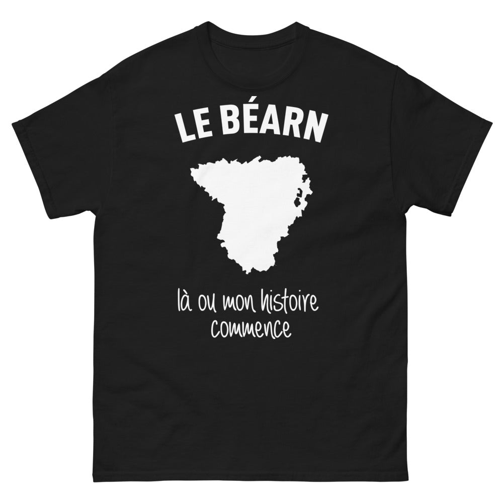 T-shirt Béarnais noir - Le Béarn, là où mon histoire commence