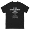 T-shirt Bourguignon — Je suis Bourguignon: j'aime la liberté, je bois du vin, je mange de la viande (je t'emmerde) – Édition sombre