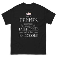 Thumbnail for T-shirt Tahiti noir - Tahitiennes, reines du Fenua