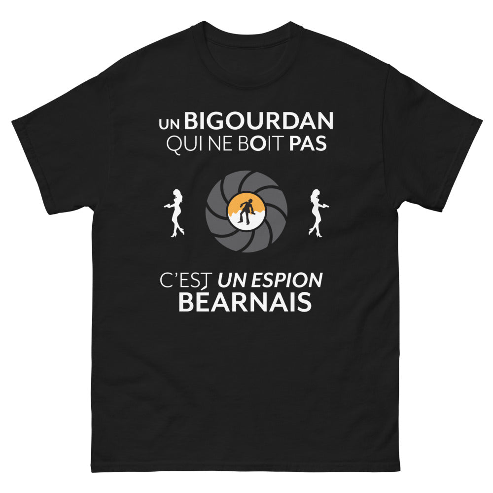 T-shirt Bigourdan Béarn-Bigorre noir - un Bigourdan qui ne boit pas