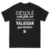 T-shirt Valais noir face - Désolé, cette fille est prise