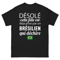 Thumbnail for T-shirt Brésil noir - Fille prise par un Brésilien