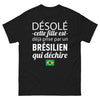T-shirt Brésil noir - Fille prise par un Brésilien