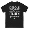 T-shirt Italien noir face - humour italien