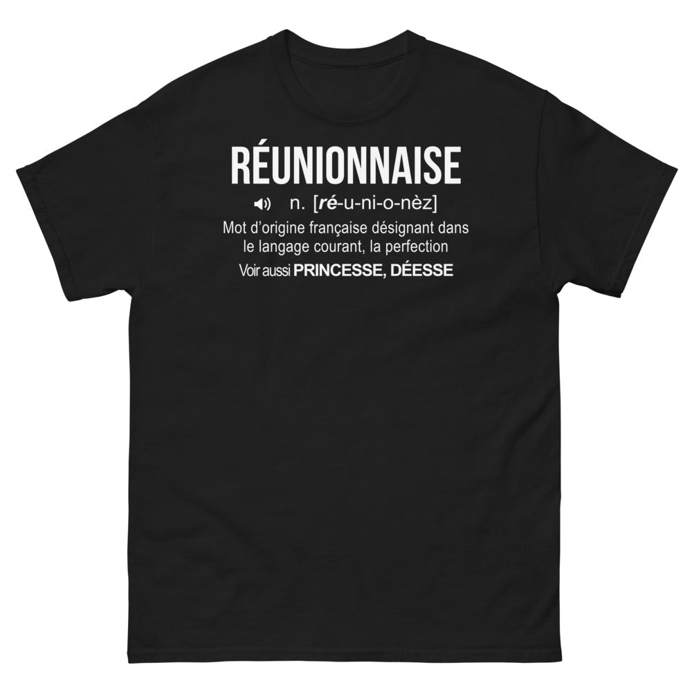 T-shirt Réunionnaise noir - Réunionnaise péi perfection