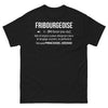 T-shirt Fribourgeoise noir face - mot d’origine suisse