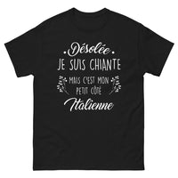 Thumbnail for T-shirt Italienne noir - humour piquant