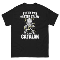 Thumbnail for T-shirt catalan noir - je peux pas rester calme
