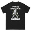 T-shirt catalan noir - je peux pas rester calme