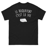 Thumbnail for T-shirt Aveyronnais noir - Le Roquefort, c'est la vie