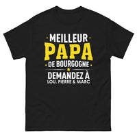 Thumbnail for T-shirt Bourgogne noir - Meilleur Papa de Bourgogne