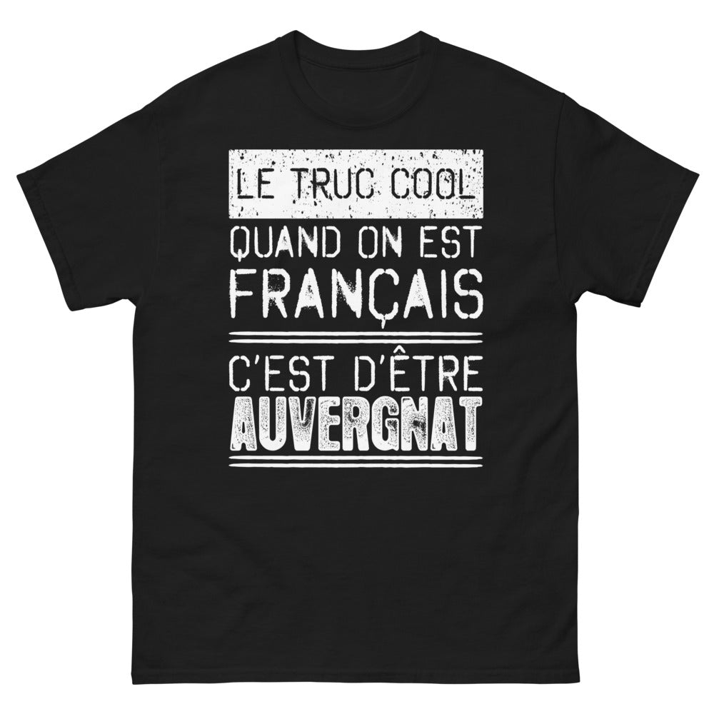 T-shirt Auvergne noir - Le truc cool quand on est Français