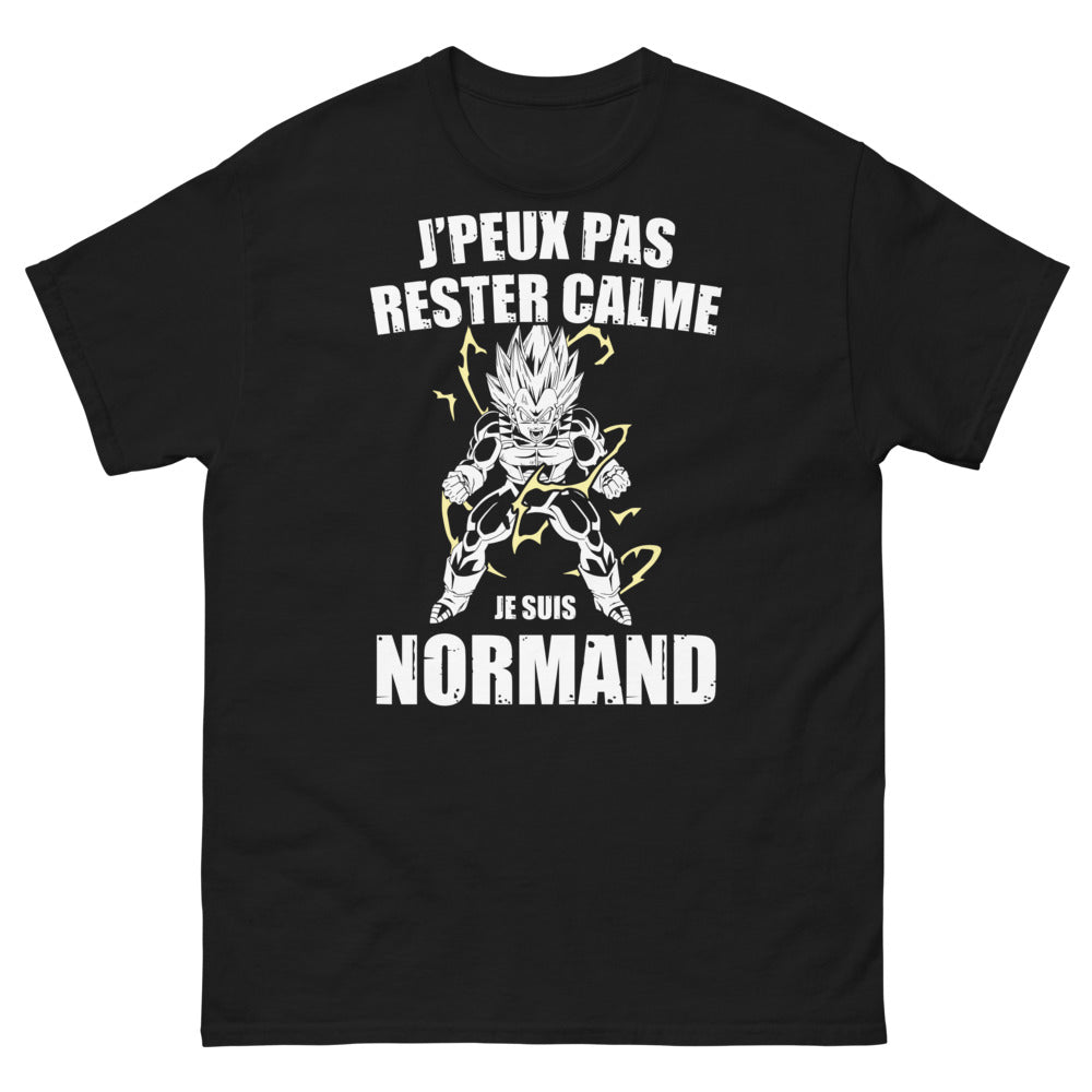 T-shirt Normand noir - j'peux pas rester calme