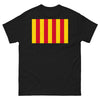 T-shirt Catalogne noir - senyeres et coucher de soleil