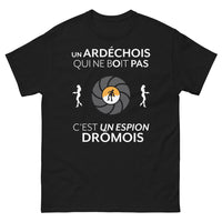 Thumbnail for T-shirt Ardéchois noir - Un Ardéchois qui ne boit pas