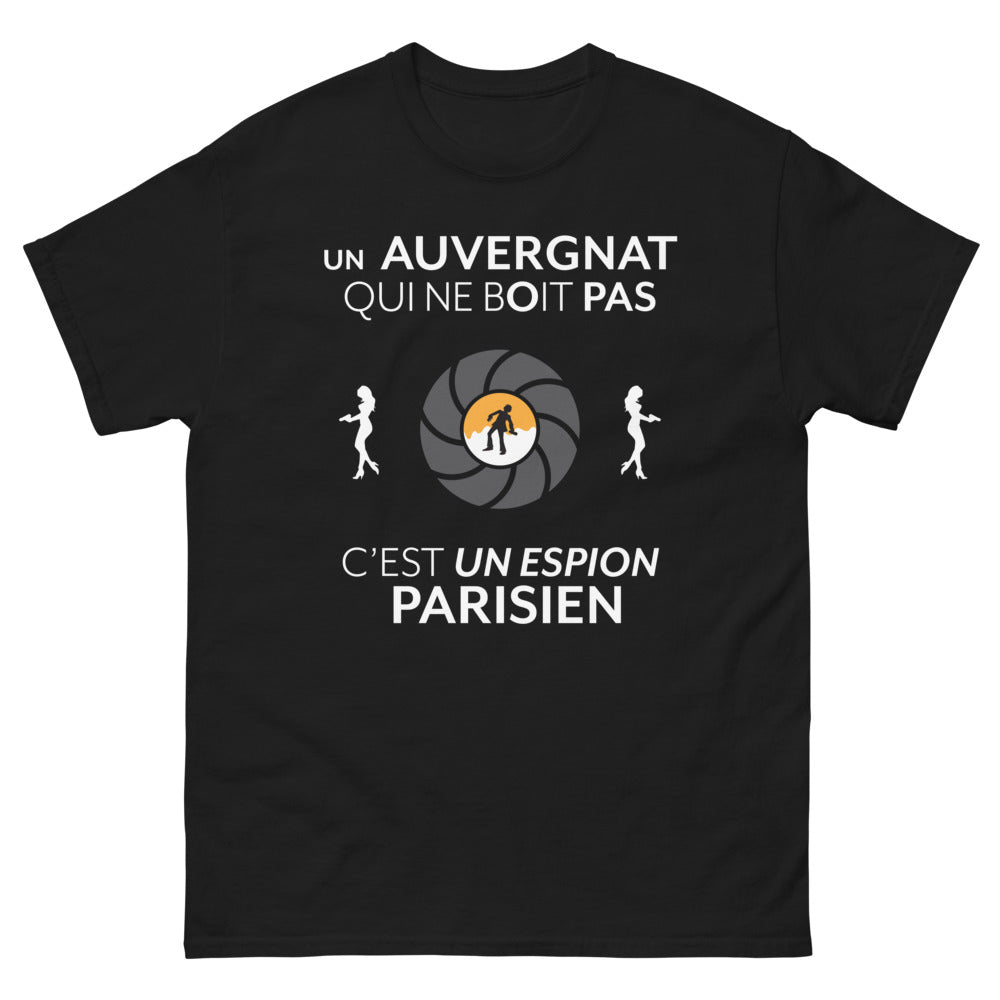 T-shirt Auvergnat noir - Un Auvergnat qui ne boit pas