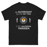 Thumbnail for T-shirt Auvergnat noir - Un Auvergnat qui ne boit pas
