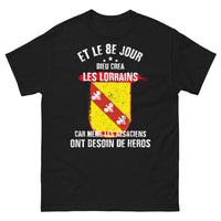 Thumbnail for T-shirt Lorraine noir - 8e jour: Dieu créa les Lorrains