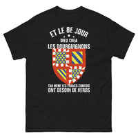 Thumbnail for T-shirt Bourguignons noir - Et le 8e jour Dieu créa les Bourguignons