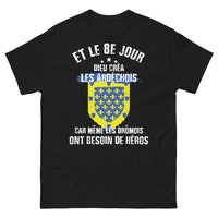 Thumbnail for T-shirt Ardéchois noir - 8e jour: héros ardéchois
