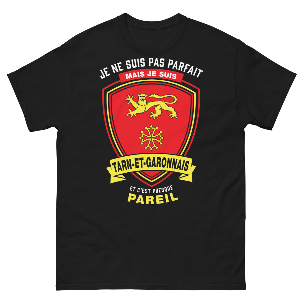 T-shirt Tarn-et-Garonnais noir - Je ne suis pas parfait