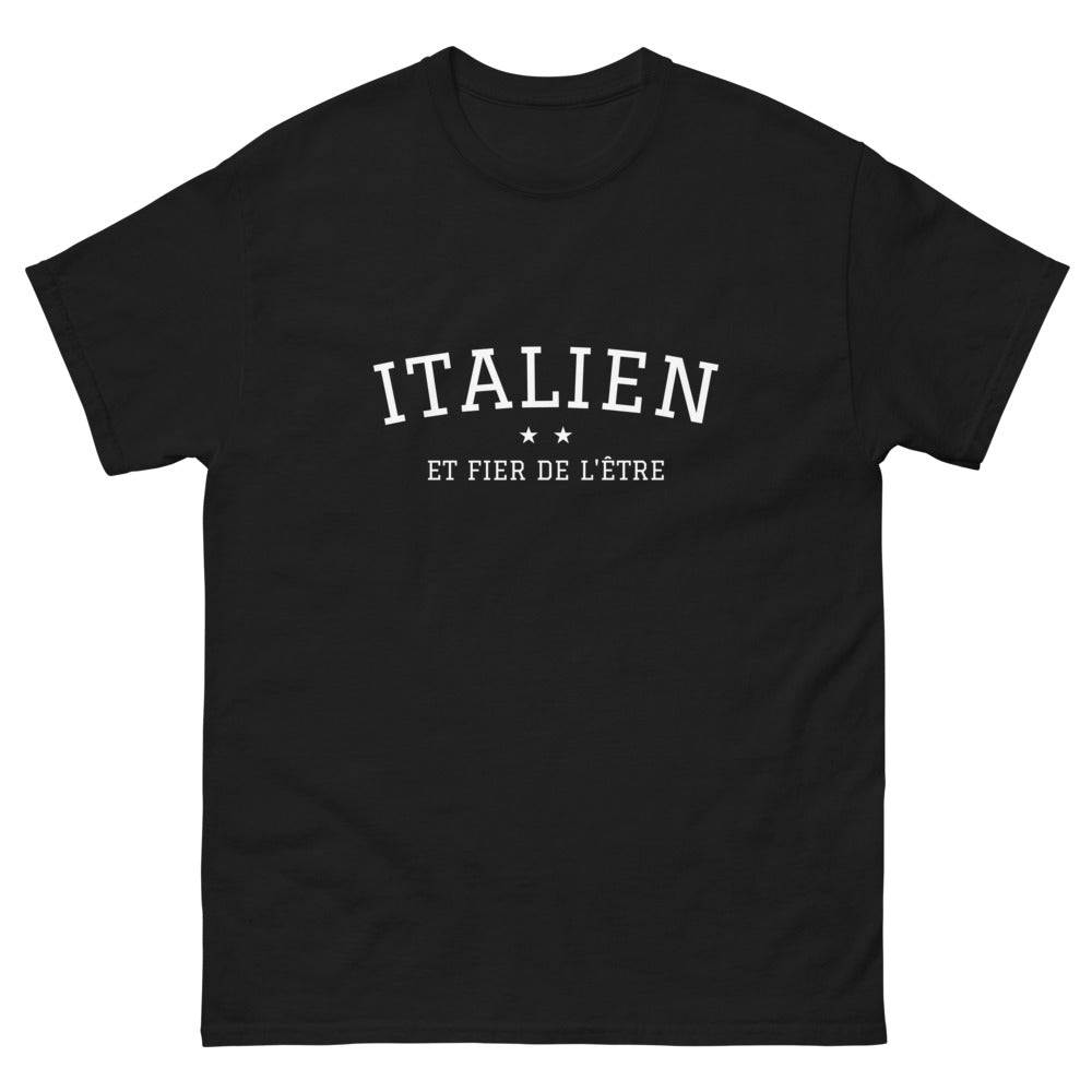 ET FIER DE L'ÊTRE Italien - T-shirt noir