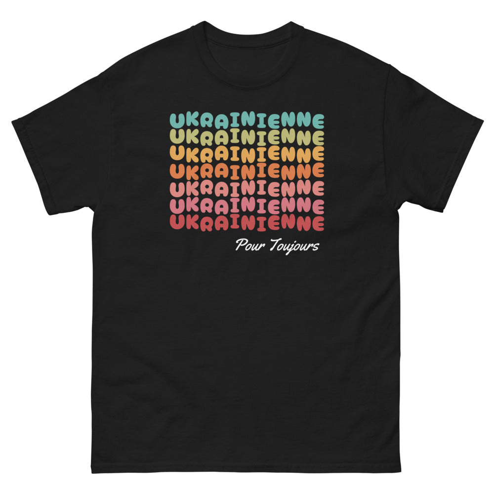Pour Toujours Ukrainienne - T-shirt noir femme