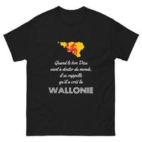 Thumbnail for Quand le bon Dieu doute, il se rappelle la Wallonie - T-shirt noir