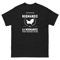 Thumbnail for T-shirt Je ne vis pas en Normandie mais la Normandie vivra toujours en moi - T-shirt noir
