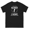 T-shirt Je ne vis pas en Alsace mais l'Alsace vivra toujours en moi - T-shirt noir