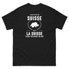 T-shirt Je ne vis pas en Suisse mais la Suisse vivra toujours en moi - T-shirt noir