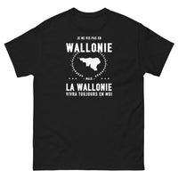 Thumbnail for T-shirt Je ne vis pas en Wallonie mais la Wallonie vivra toujours en moi - T-shirt noir