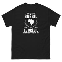 Thumbnail for T-shirt Je ne vis pas au Brésil mais le Brésil vivra toujours en moi - T-shirt noir