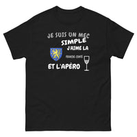 Thumbnail for Je suis un mec simple, j'aime la Franche-Comté et l'apéro - T-shirt noir