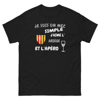 Thumbnail for Je suis un mec simple, j'aime l'Ariège et l'apéro - T-shirt noir