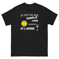 Thumbnail for Je suis un mec simple, j'aime Madagascar et l'apéro - T-shirt noir